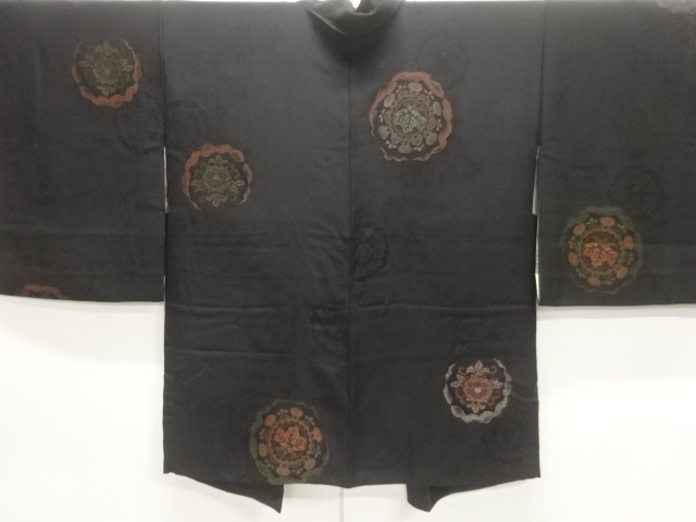 JAPANESE KIMONO / ANTIQUE TAISHO-ROMAN LACQUERED PAULOWNIA WOOD / KARA